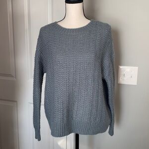 BDG Oversized Comfy Wool Blend Knit Winter Blue Gray Sweater